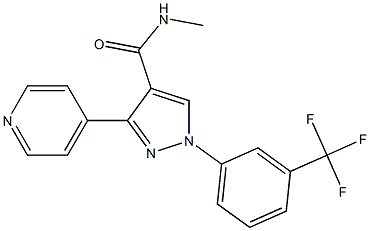 N-methyl-3-(4-pyridinyl)-1-[3-(trifluoromethyl)phenyl]-1H-pyrazole-4-carboxamide Structure