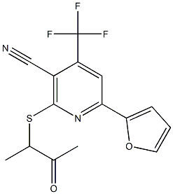 6-(2-furyl)-2-[(1-methyl-2-oxopropyl)sulfanyl]-4-(trifluoromethyl)nicotinonitrile