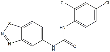 N-(1,2,3-benzothiadiazol-5-yl)-N'-(2,4-dichlorophenyl)urea 化学構造式