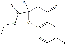 ethyl 6-chloro-2-hydroxy-4-oxochromane-2-carboxylate 结构式