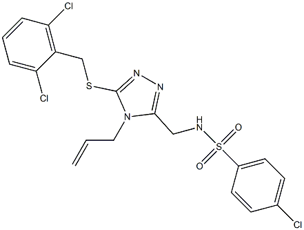 N-({4-allyl-5-[(2,6-dichlorobenzyl)sulfanyl]-4H-1,2,4-triazol-3-yl}methyl)-4-chlorobenzenesulfonamide Struktur