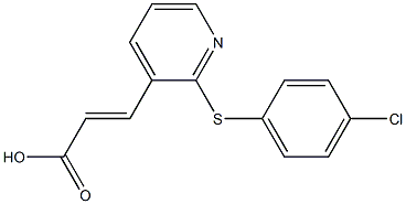 3-{2-[(4-chlorophenyl)sulfanyl]-3-pyridinyl}acrylic acid 结构式