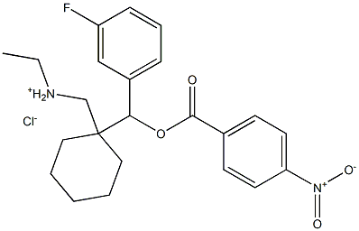 {1-[(1,1-dimethylammonio)methyl]cyclohexyl}(3-fluorophenyl)methyl 4-nitrobenzoate chloride|