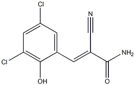 2-cyano-3-(3,5-dichloro-2-hydroxyphenyl)acrylamide,,结构式