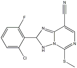 2-(2-chloro-6-fluorophenyl)-5-(methylthio)-2,3-dihydro[1,2,4]triazolo[1,5-c]pyrimidine-8-carbonitrile
