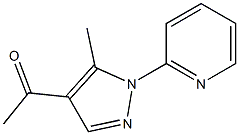 1-[5-methyl-1-(2-pyridyl)-1H-pyrazol-4-yl]ethan-1-one 化学構造式