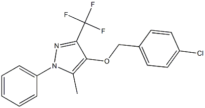 4-[(4-chlorobenzyl)oxy]-5-methyl-1-phenyl-3-(trifluoromethyl)-1H-pyrazole,,结构式