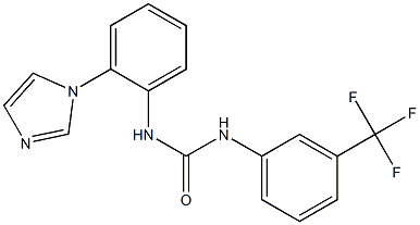 N-[2-(1H-imidazol-1-yl)phenyl]-N'-[3-(trifluoromethyl)phenyl]urea Structure