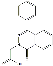 2-[1-oxo-4-phenyl-2(1H)-phthalazinyl]acetic acid Struktur