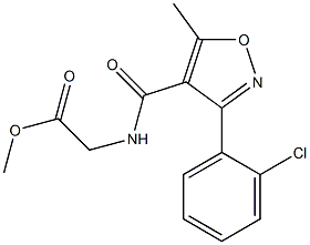 methyl 2-({[3-(2-chlorophenyl)-5-methyl-4-isoxazolyl]carbonyl}amino)acetate Structure