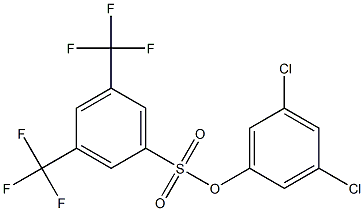 3,5-dichlorophenyl 3,5-di(trifluoromethyl)benzene-1-sulfonate 化学構造式