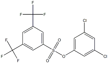 3,5-dichlorophenyl 3,5-di(trifluoromethyl)benzene-1-sulfonate 结构式