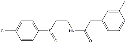 N-{2-[(4-chlorophenyl)sulfinyl]ethyl}-2-(3-methylphenyl)acetamide Structure