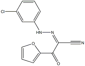 2-[2-(3-chlorophenyl)hydrazono]-3-(2-furyl)-3-oxopropanenitrile 结构式