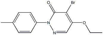 4-bromo-5-ethoxy-2-(4-methylphenyl)-3(2H)-pyridazinone,,结构式