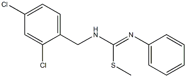 2,4-dichloro-1-({[(methylsulfanyl)(phenylimino)methyl]amino}methyl)benzene 化学構造式