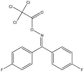 N-[bis(4-fluorophenyl)methylene]-N-[(2,2,2-trichloroacetyl)oxy]amine,,结构式