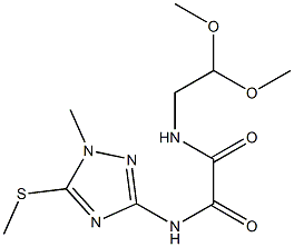 N1-(2,2-dimethoxyethyl)-N2-[1-methyl-5-(methylthio)-1H-1,2,4-triazol-3-yl]ethanediamide Struktur