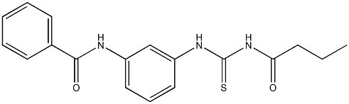 N-(3-{[(butyrylamino)carbonothioyl]amino}phenyl)benzamide Struktur