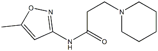 N1-(5-methylisoxazol-3-yl)-3-piperidinopropanamide,,结构式