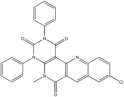 9-chloro-5-methyl-2,4-diphenyl-1,2,3,4,5,6-hexahydrobenzo[b]pyrimido[4,5-h][1,6]naphthyridine-1,3,6-trione|