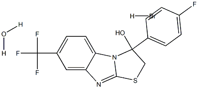 3-(4-fluorophenyl)-7-(trifluoromethyl)-2,3-dihydrobenzo[4,5]imidazo[2,1-b][ 1,3]thiazol-3-ol hydrobromide hydrate