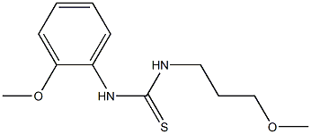 N-(2-methoxyphenyl)-N'-(3-methoxypropyl)thiourea 化学構造式