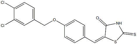 5-{4-[(3,4-dichlorobenzyl)oxy]benzylidene}-2-thioxo-1,3-thiazolan-4-one