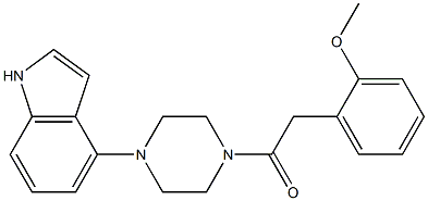 1-[4-(1H-indol-4-yl)piperazino]-2-(2-methoxyphenyl)ethan-1-one 结构式