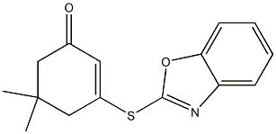 3-(1,3-benzoxazol-2-ylthio)-5,5-dimethylcyclohex-2-en-1-one,,结构式