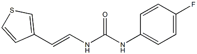 N-(4-fluorophenyl)-N'-[2-(3-thienyl)vinyl]urea Struktur