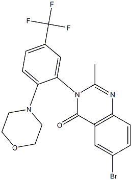 6-bromo-2-methyl-3-[2-morpholino-5-(trifluoromethyl)phenyl]-3,4-dihydroquinazolin-4-one