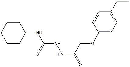 N-cyclohexyl-2-[2-(4-ethylphenoxy)acetyl]-1-hydrazinecarbothioamide Struktur