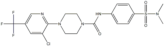  4-[3-chloro-5-(trifluoromethyl)-2-pyridinyl]-N-{4-[(dimethylamino)sulfonyl]phenyl}tetrahydro-1(2H)-pyrazinecarboxamide