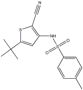 N1-[5-(tert-butyl)-2-cyano-3-thienyl]-4-methylbenzene-1-sulfonamide