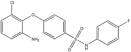 N1-(4-fluorophenyl)-4-(2-amino-6-chlorophenoxy)benzene-1-sulfonamide,,结构式