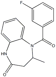 5-(3-fluorobenzoyl)-4-methyl-1,3,4,5-tetrahydro-2H-1,5-benzodiazepin-2-one Structure