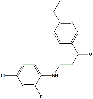 3-(4-chloro-2-fluoroanilino)-1-(4-ethylphenyl)prop-2-en-1-one