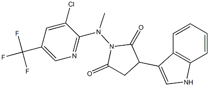 1-[[3-chloro-5-(trifluoromethyl)-2-pyridinyl](methyl)amino]-3-(1H-indol-3-yl)dihydro-1H-pyrrole-2,5-dione|