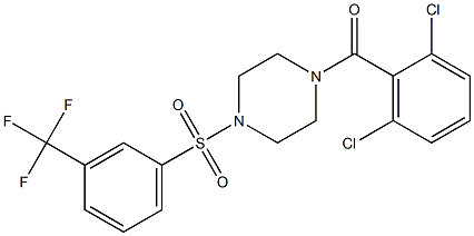 (2,6-dichlorophenyl)(4-{[3-(trifluoromethyl)phenyl]sulfonyl}piperazino)methanone|