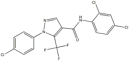 N4-(2,4-dichlorophenyl)-1-(4-chlorophenyl)-5-(trifluoromethyl)-1H-pyrazole-4-carboxamide Structure