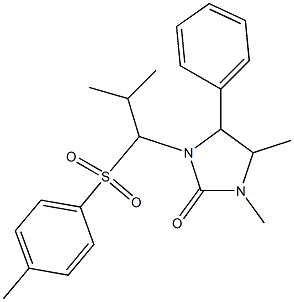 1,5-dimethyl-3-{2-methyl-1-[(4-methylphenyl)sulfonyl]propyl}-4-phenyltetrahydro-2H-imidazol-2-one Structure