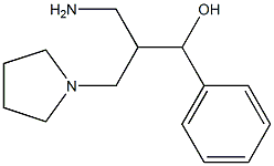 3-amino-1-phenyl-2-(pyrrolidin-1-ylmethyl)propan-1-ol 化学構造式