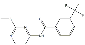 N-[2-(methylsulfanyl)-4-pyrimidinyl]-3-(trifluoromethyl)benzenecarboxamide Structure