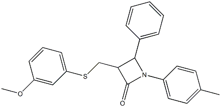 3-{[(3-methoxyphenyl)sulfanyl]methyl}-1-(4-methylphenyl)-4-phenyl-2-azetanone|