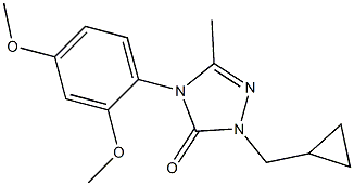 2-(cyclopropylmethyl)-4-(2,4-dimethoxyphenyl)-5-methyl-2,4-dihydro-3H-1,2,4-triazol-3-one Structure