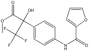methyl 3,3,3-trifluoro-2-{4-[(2-furylcarbonyl)amino]phenyl}-2-hydroxypropanoate Struktur