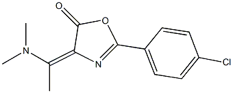 2-(4-chlorophenyl)-4-[(E)-1-(dimethylamino)ethylidene]-1,3-oxazol-5(4H)-one 结构式