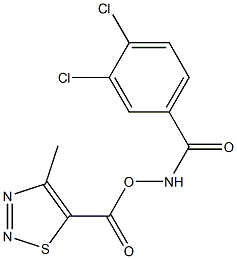 3,4-dichloro-N-{[(4-methyl-1,2,3-thiadiazol-5-yl)carbonyl]oxy}benzamide,,结构式
