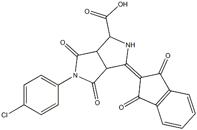 5-(4-chlorophenyl)-3-(1,3-dioxo-1,3-dihydro-2H-inden-2-yliden)-4,6-dioxooctahydropyrrolo[3,4-c]pyrrole-1-carboxylic acid|